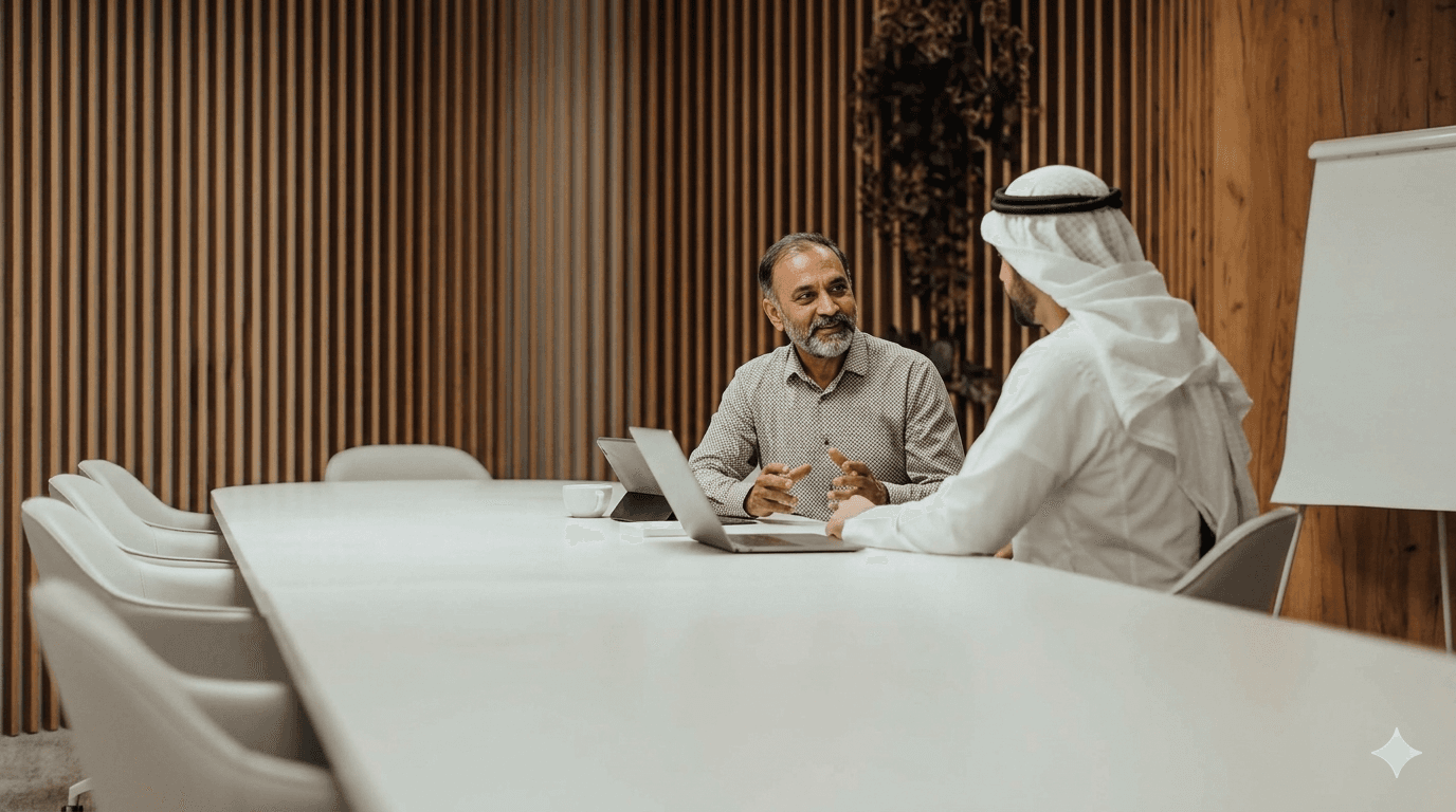 APTR Global Consultants team collaborating in a modern office setting